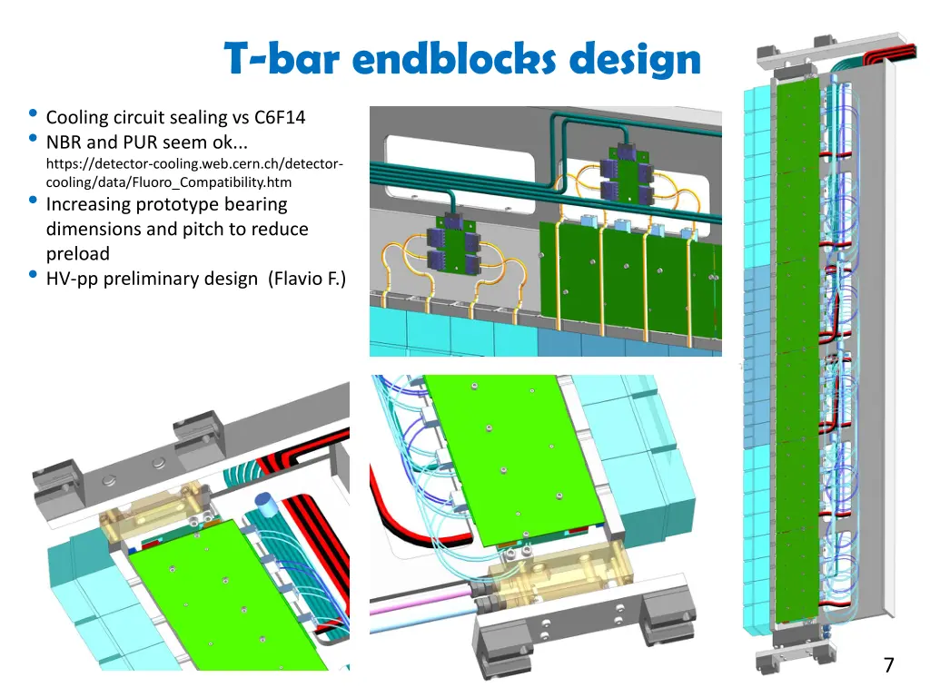 t bar endblocks design cooling circuit sealing