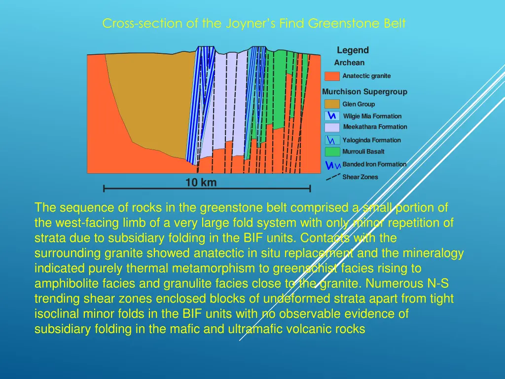 cross section of the joyner s find greenstone belt