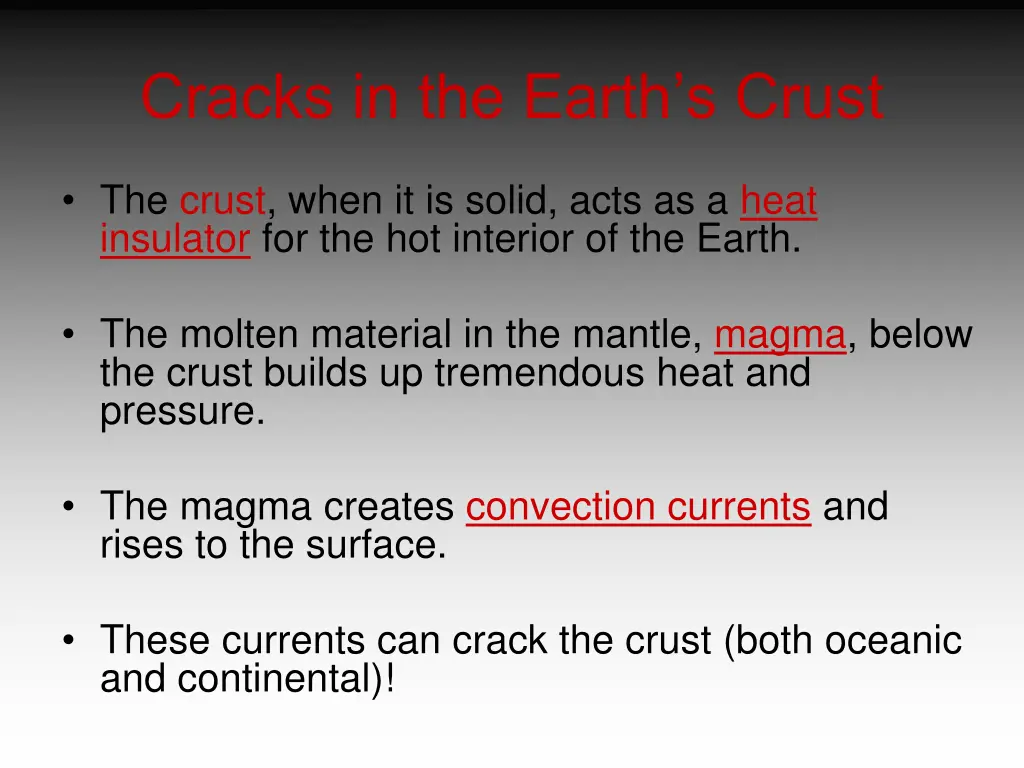 cracks in the earth s crust