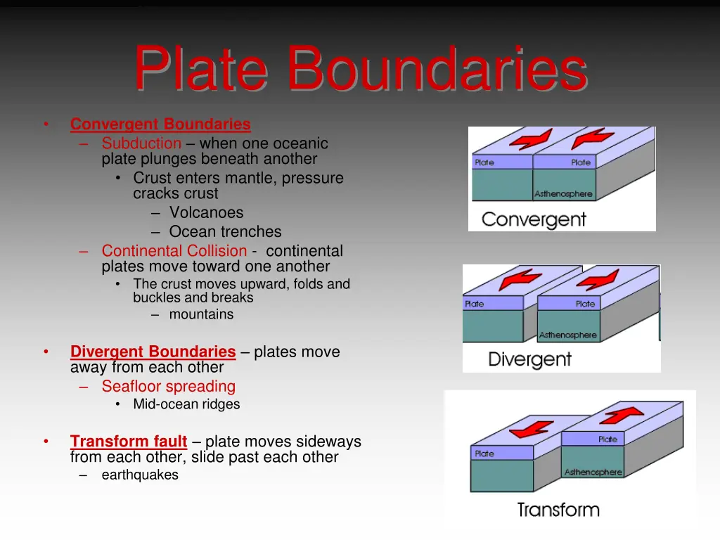 plate boundaries