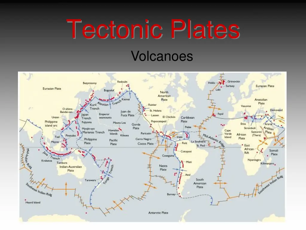 tectonic plates volcanoes