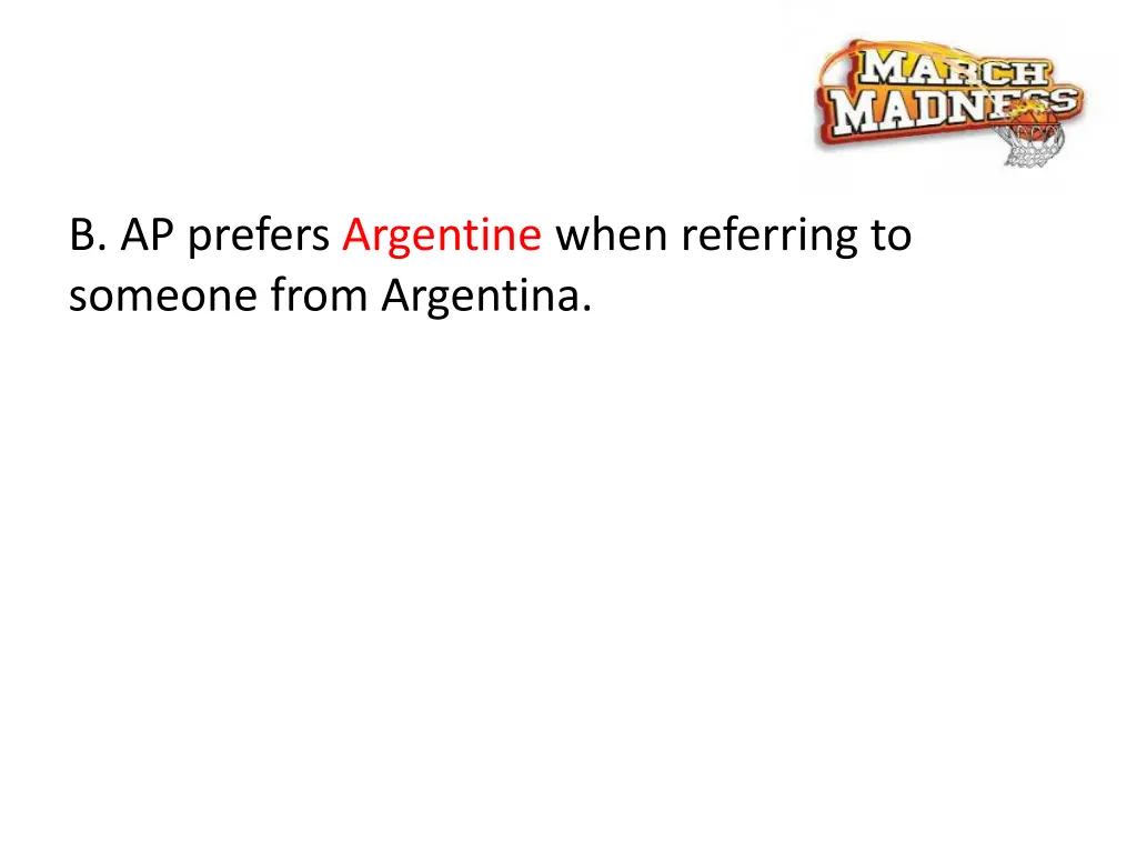 b ap prefers argentine when referring to someone