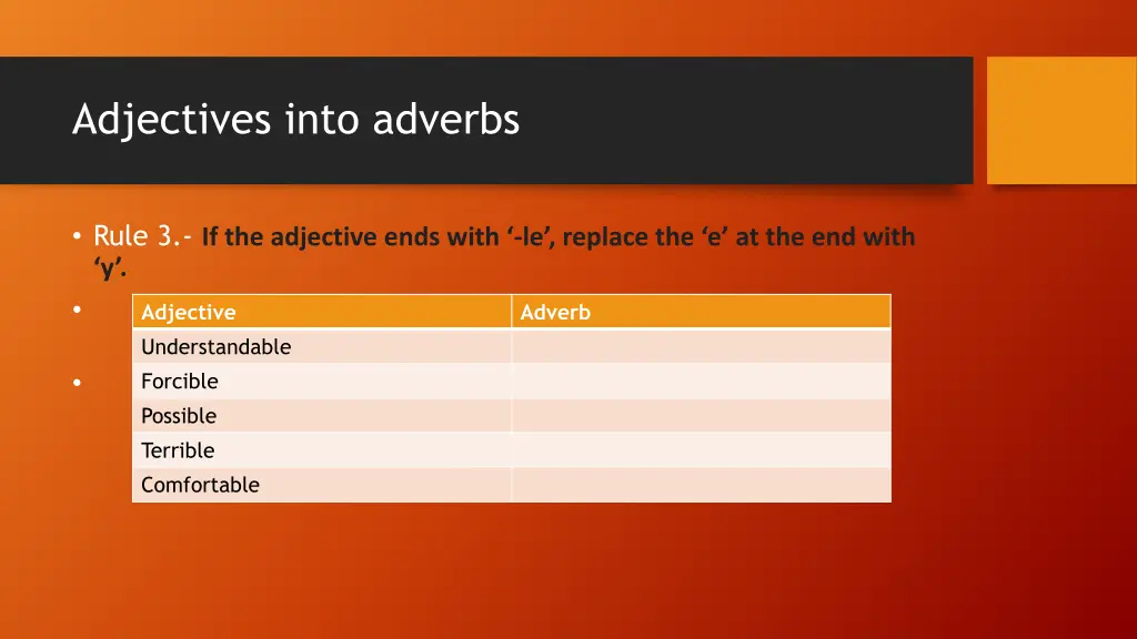 adjectives into adverbs 2