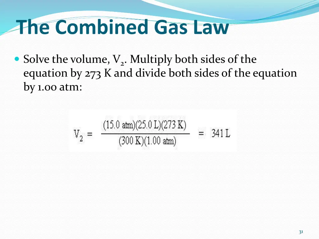 the combined gas law 2