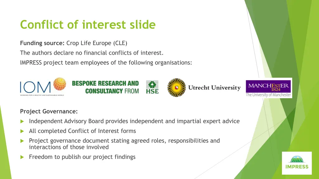 conflict of interest slide