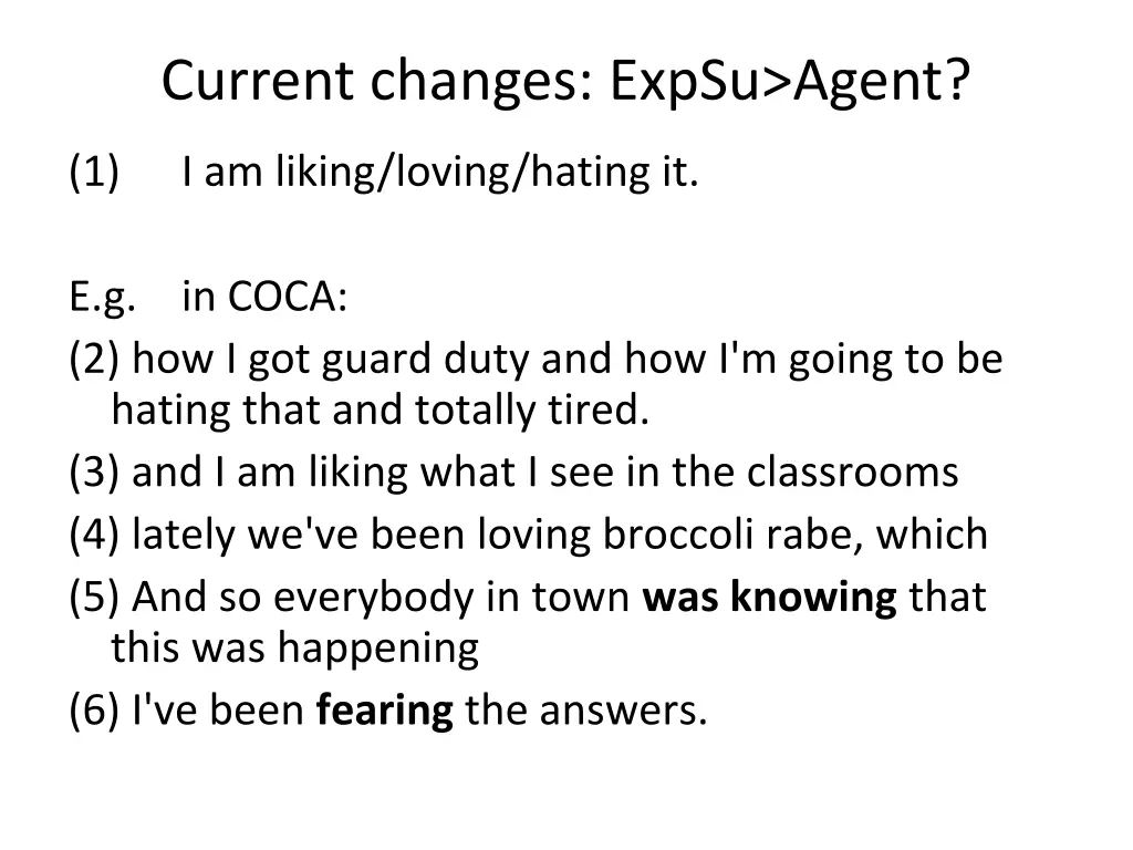 current changes expsu agent