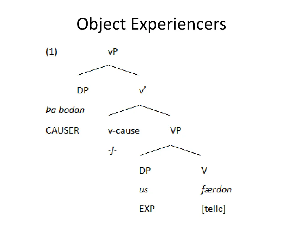 object experiencers