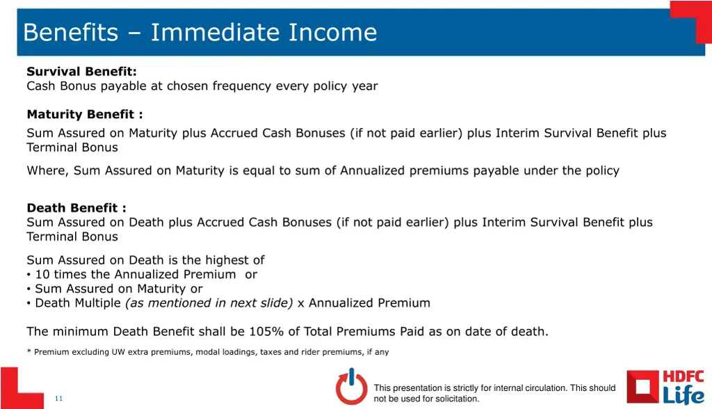 benefits immediate income