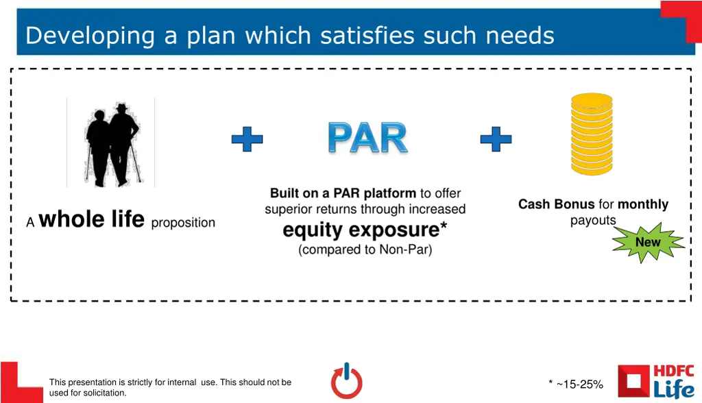 developing a plan which satisfies such needs