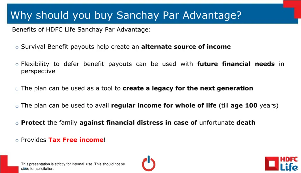 why should you buy sanchay par advantage