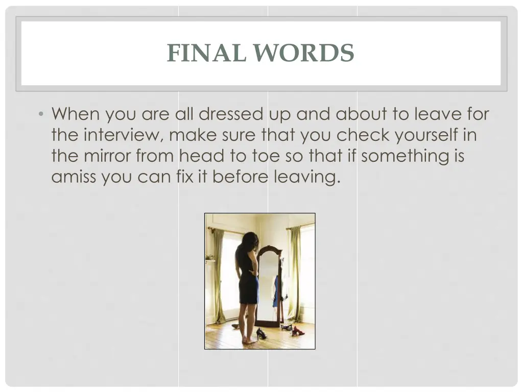 final words