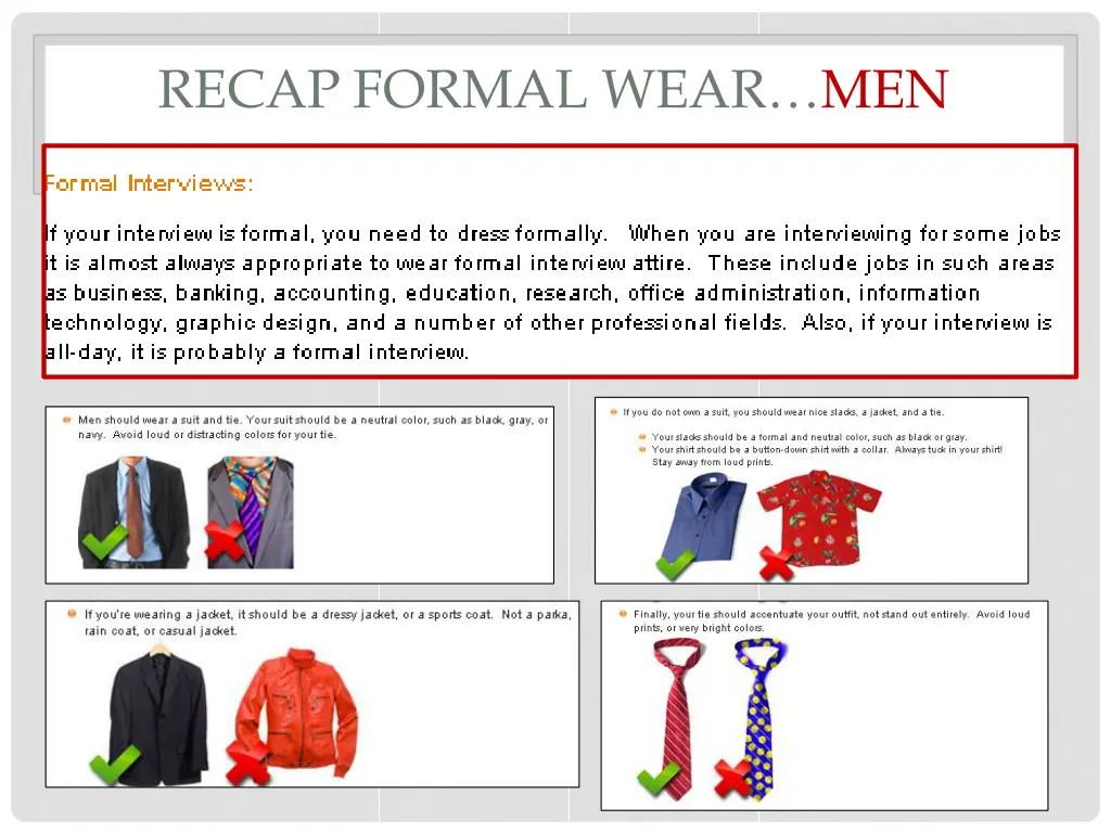 recap formal wear men