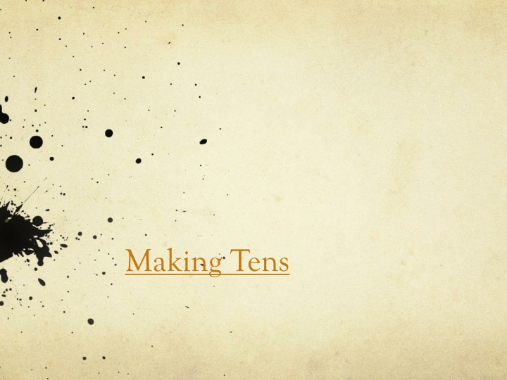 making tens