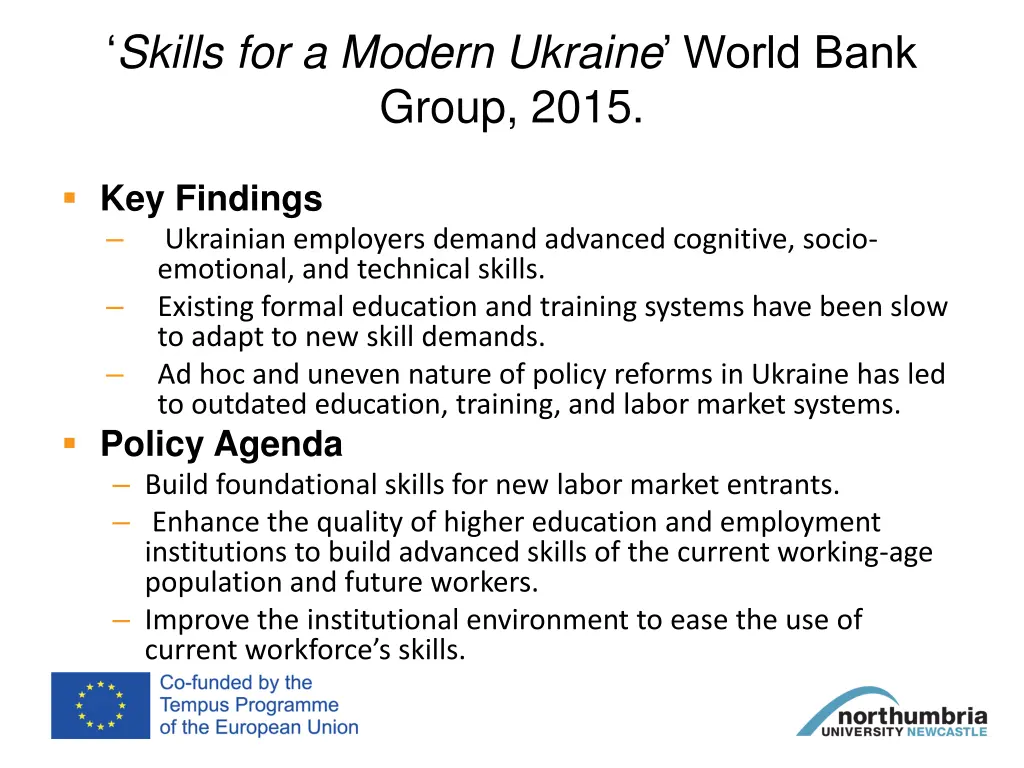 skills for a modern ukraine world bank group 2015