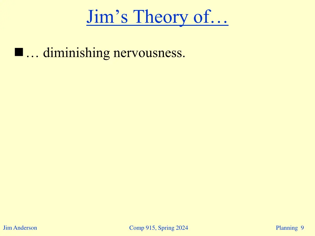 jim s theory of