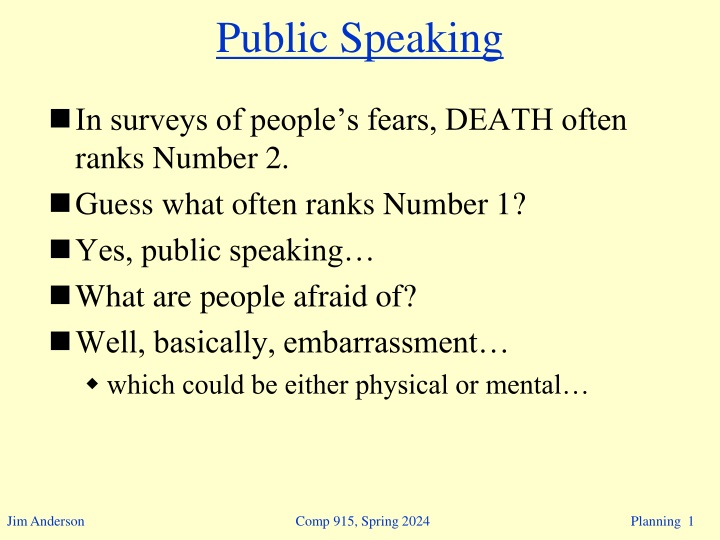 public speaking