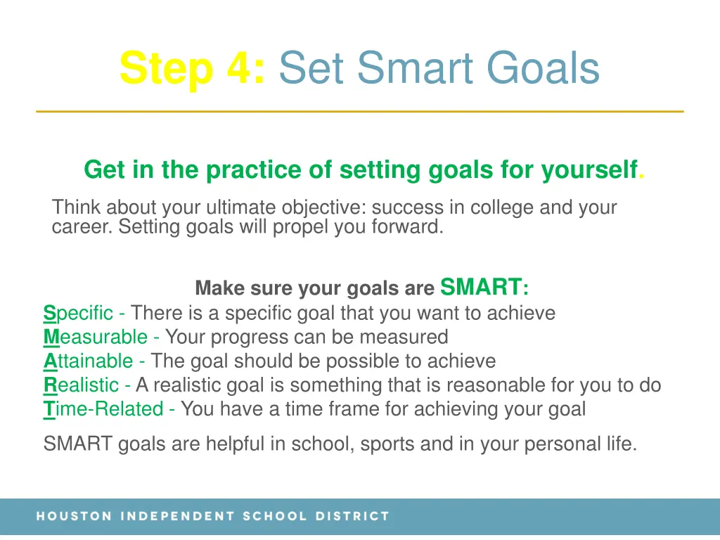 step 4 set smart goals 1