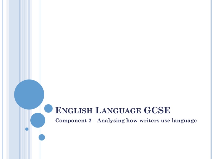 e nglish l anguage gcse component 2 analysing