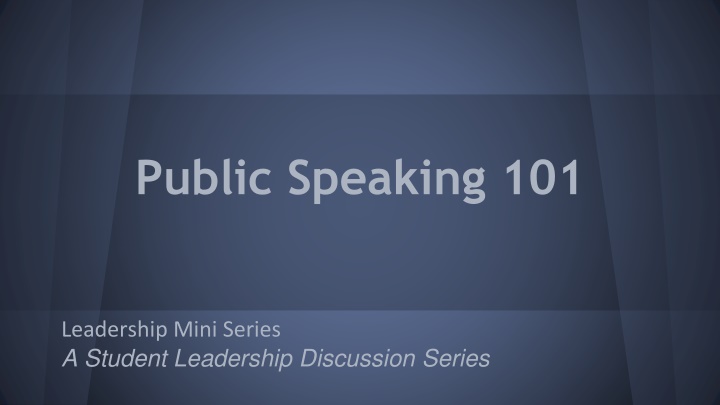 public speaking 101