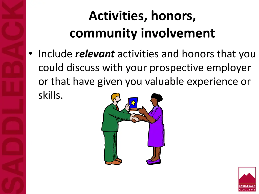 activities honors community involvement