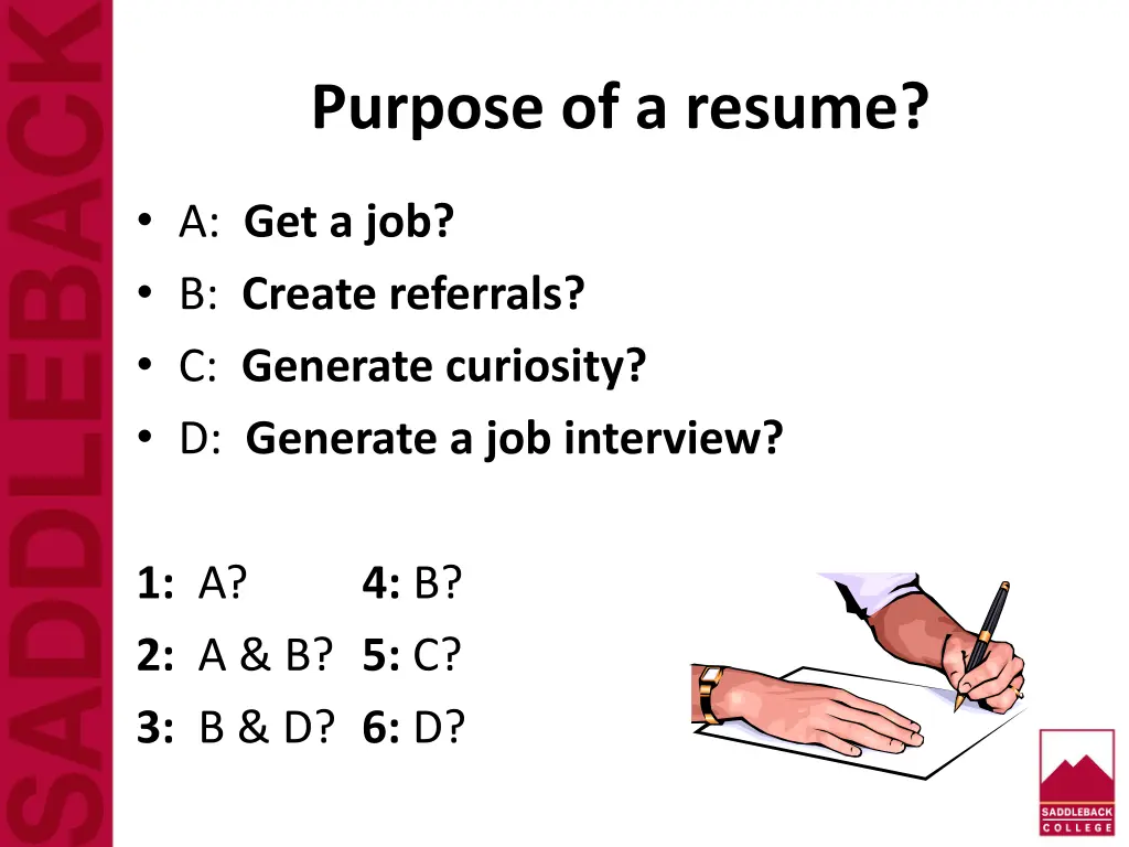 purpose of a resume