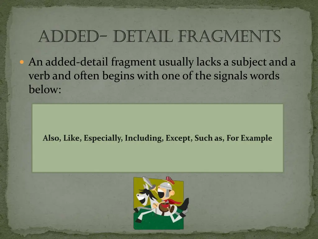 added detail fragments