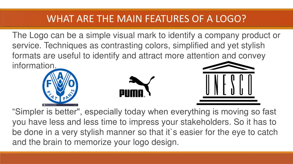 what are the main features of a logo