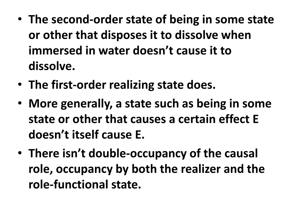 the second order state of being in some state