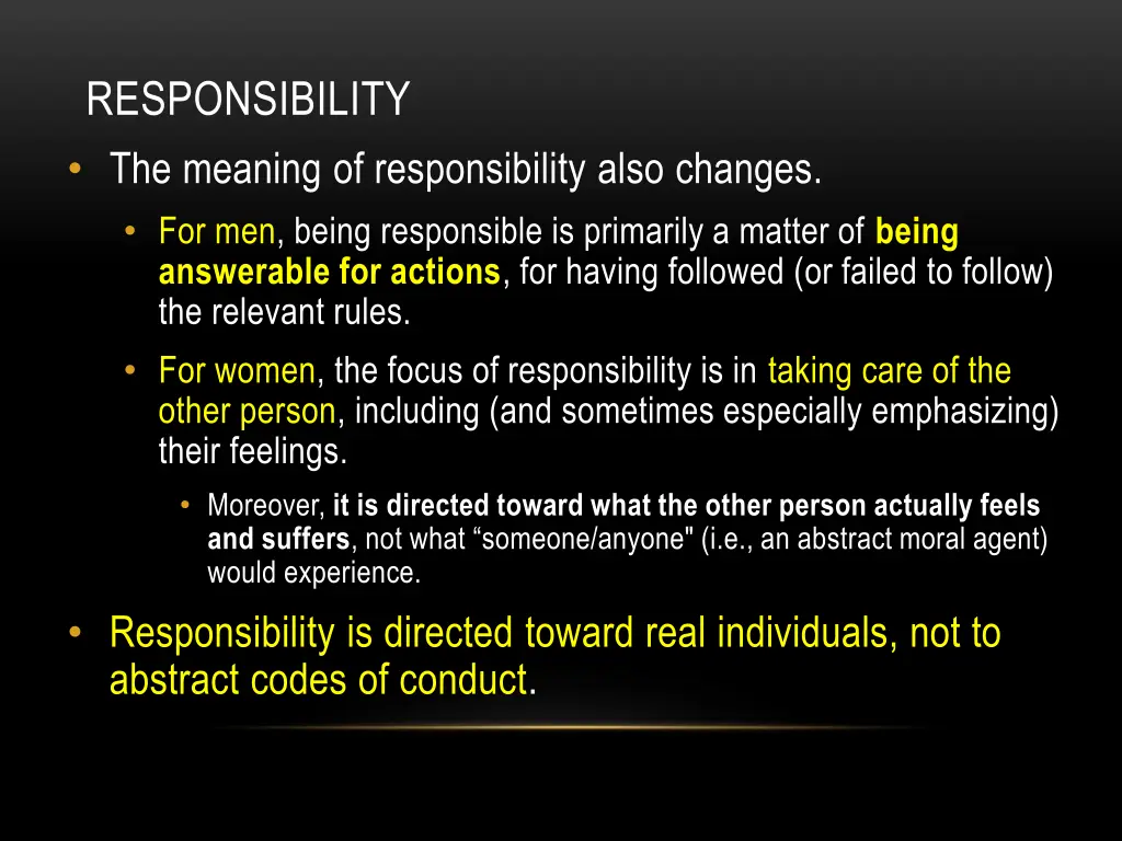 responsibility the meaning of responsibility also