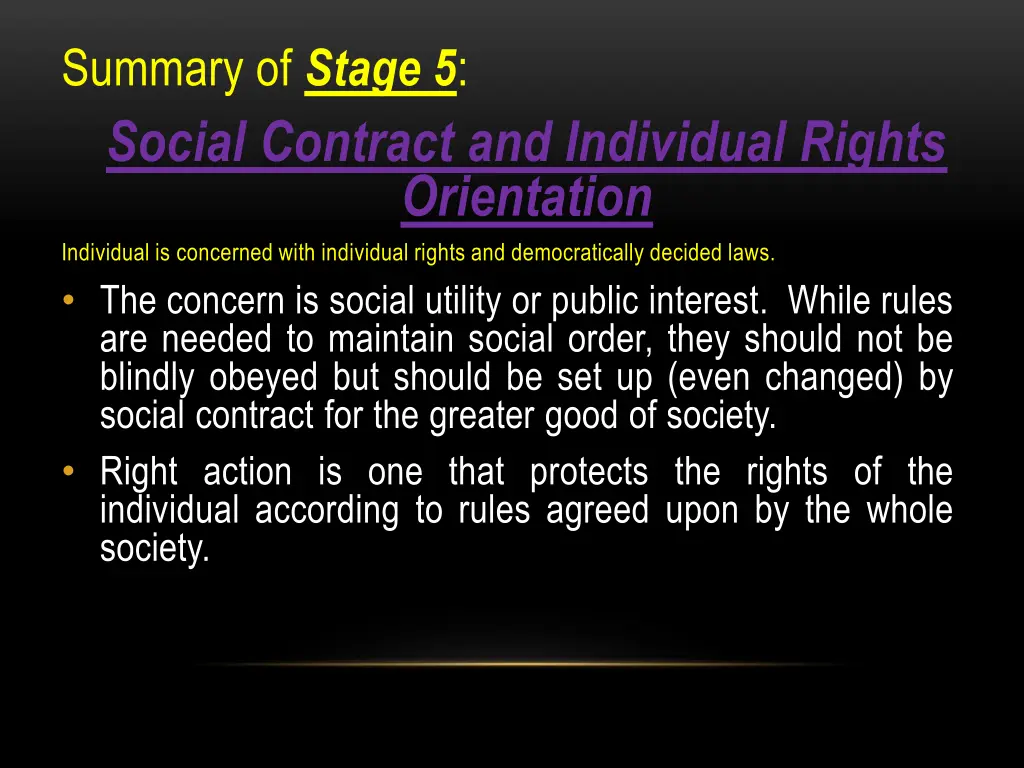 summary of stage 5 social contract and individual