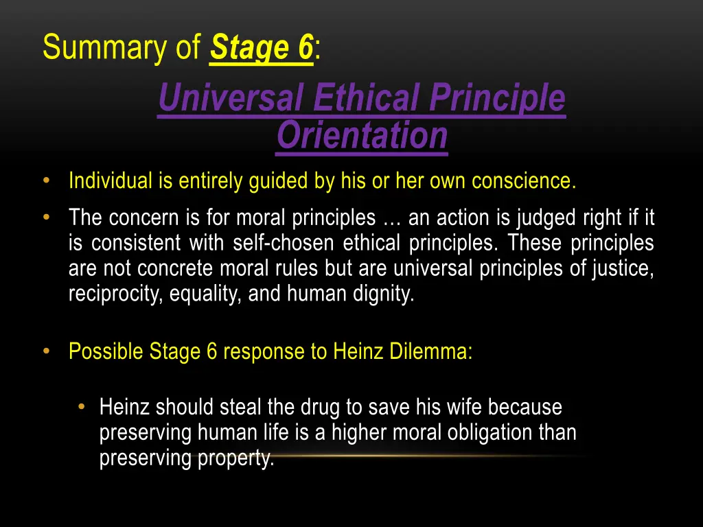 summary of stage 6 universal ethical principle