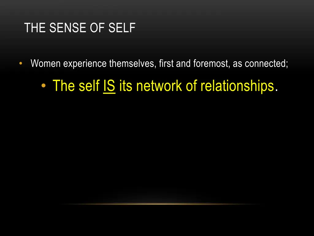 the sense of self