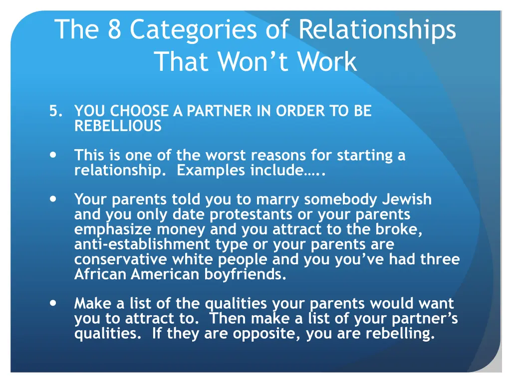 the 8 categories of relationships that won t work 4