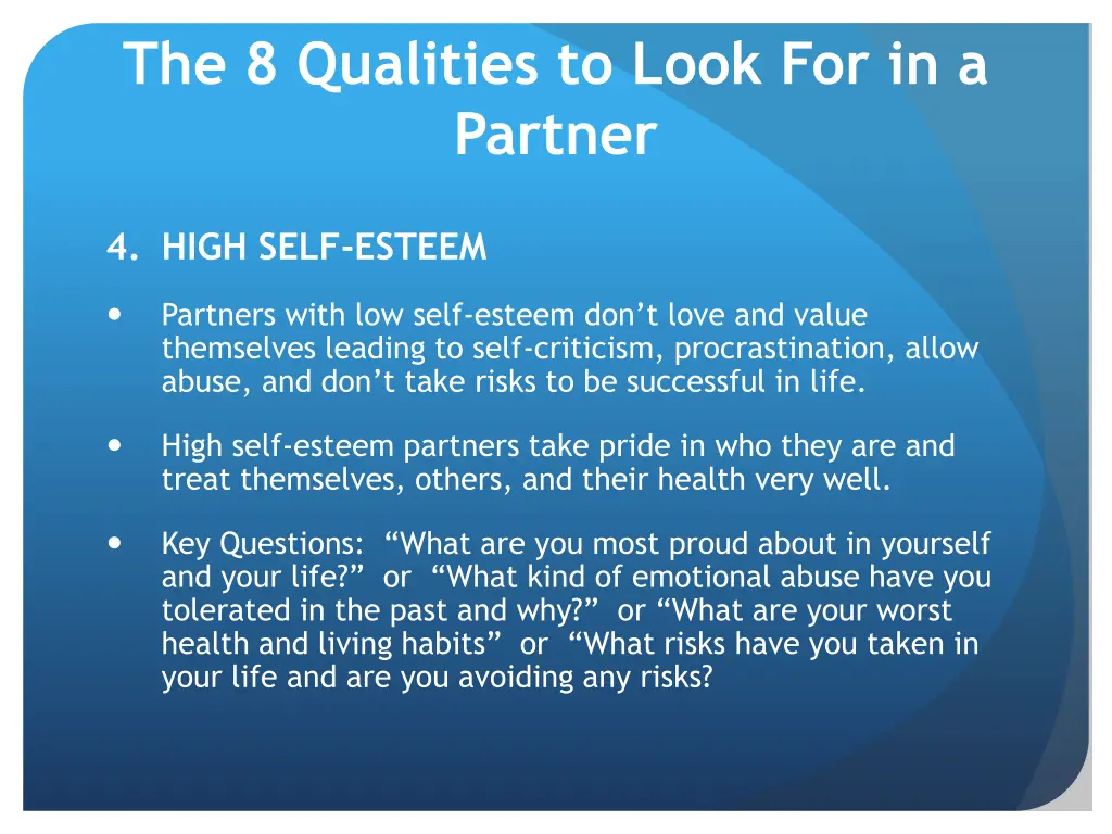 the 8 qualities to look for in a partner 4