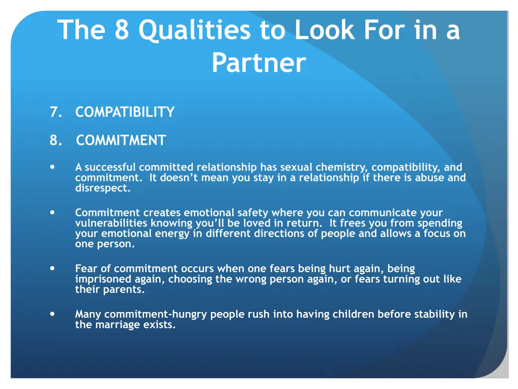 the 8 qualities to look for in a partner 7