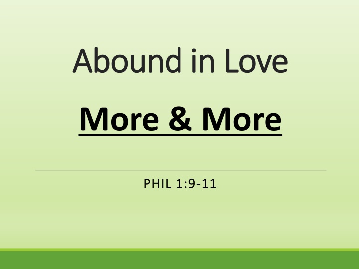 abound in love abound in love