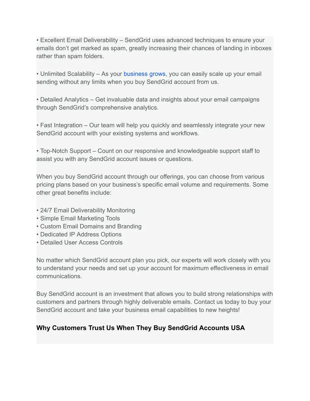 excellent email deliverability sendgrid uses