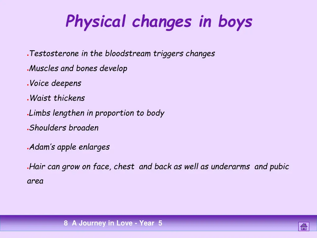 physical changes in boys