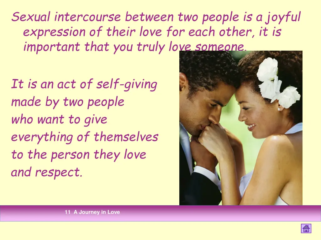 sexual intercourse between two people is a joyful