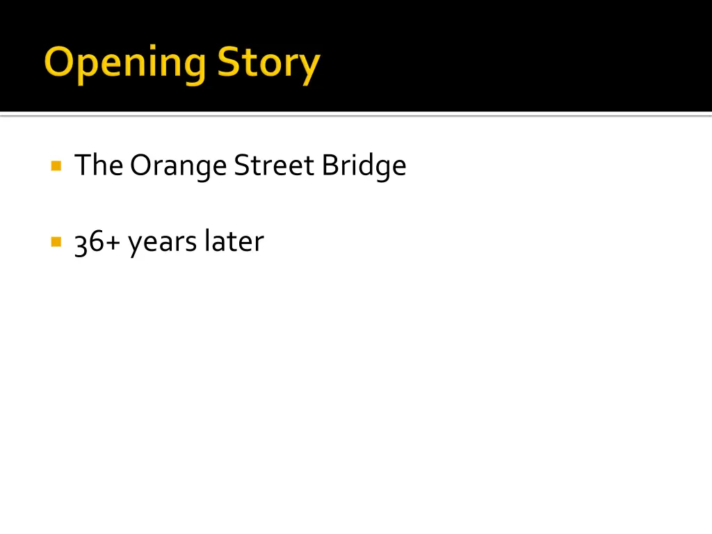 the orange street bridge