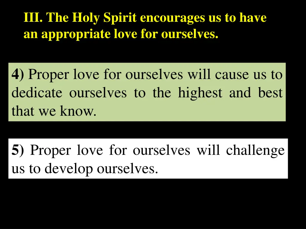 iii the holy spirit encourages us to have 1