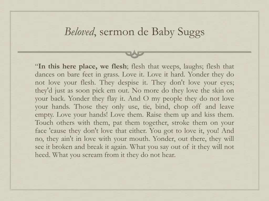 beloved sermon de baby suggs