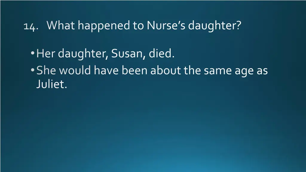 14 what happened to nurse s daughter