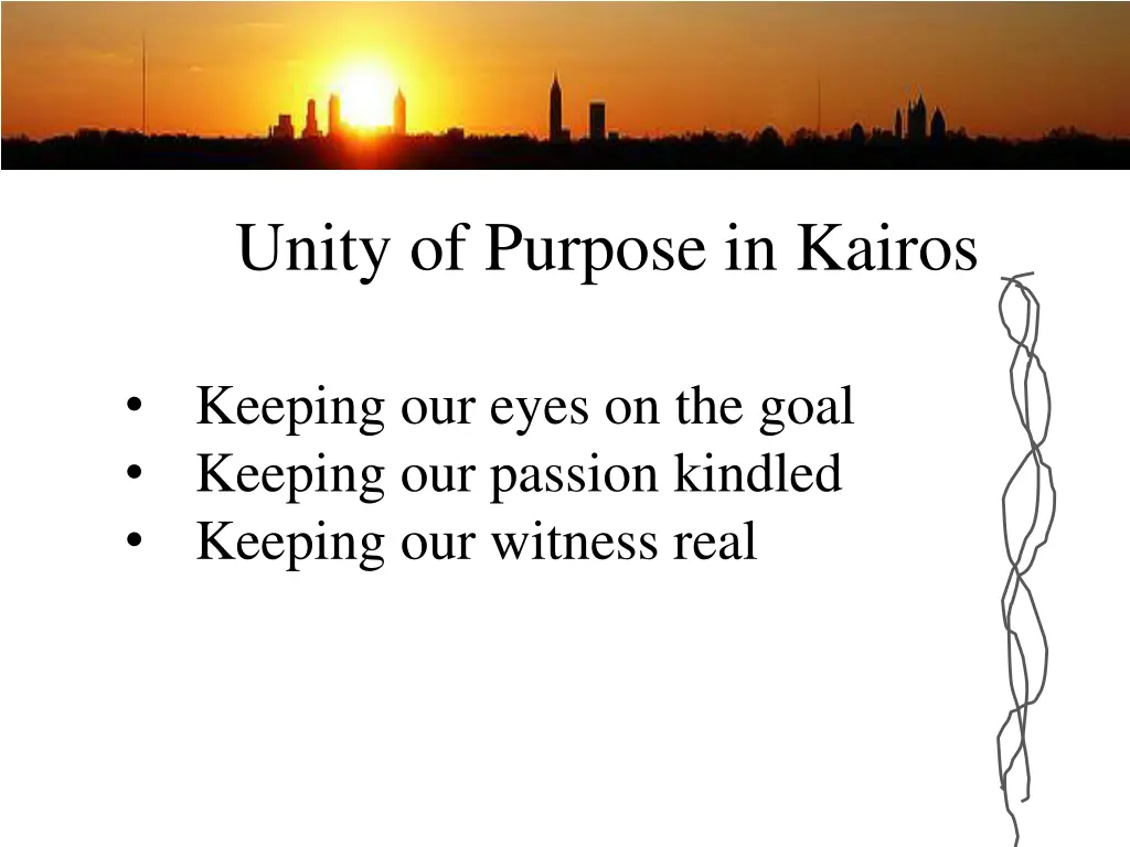 unity of purpose in kairos