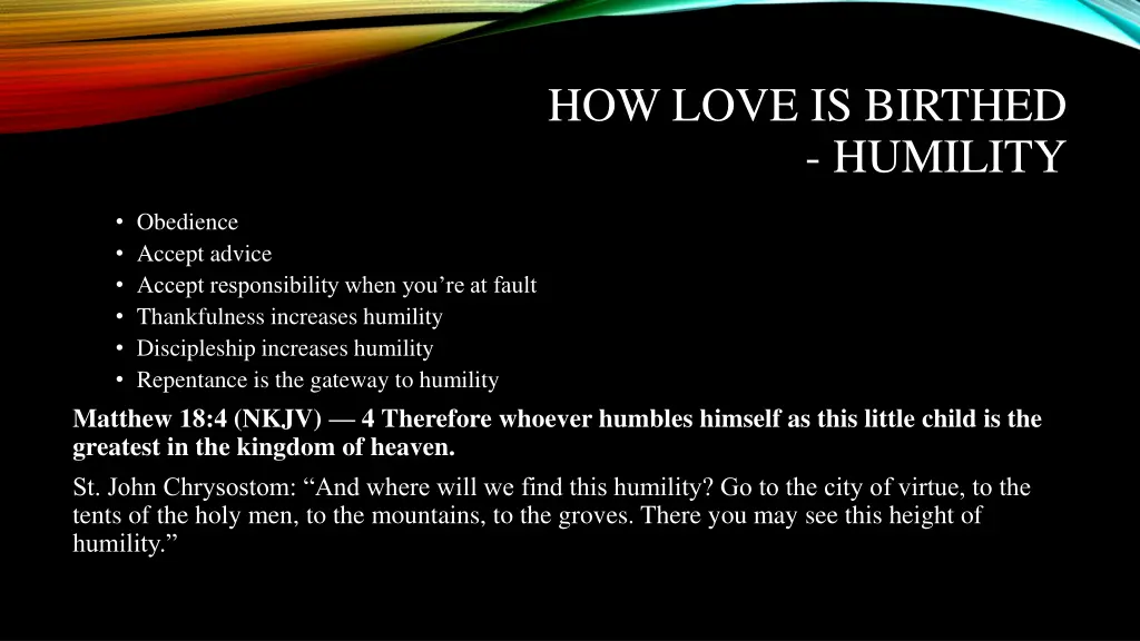 how love is birthed humility 1