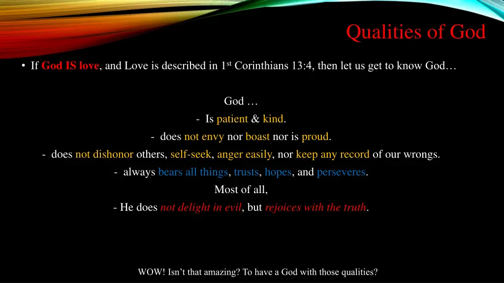 qualities of god