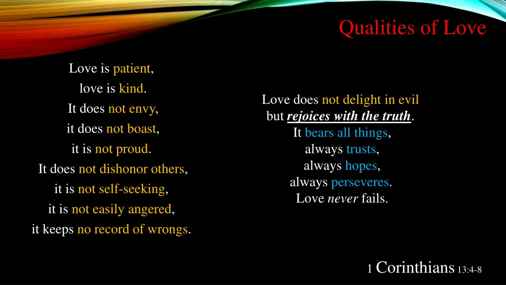 qualities of love