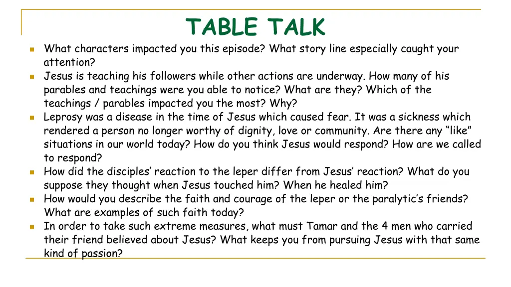 table talk 1