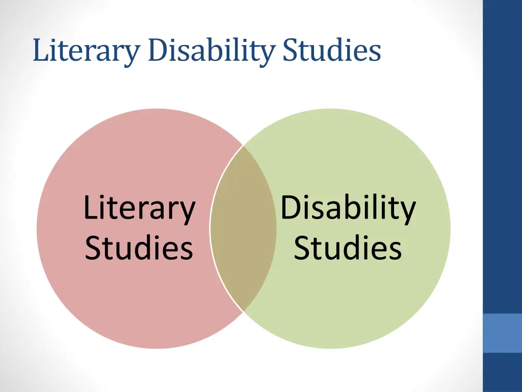 literary disability studies