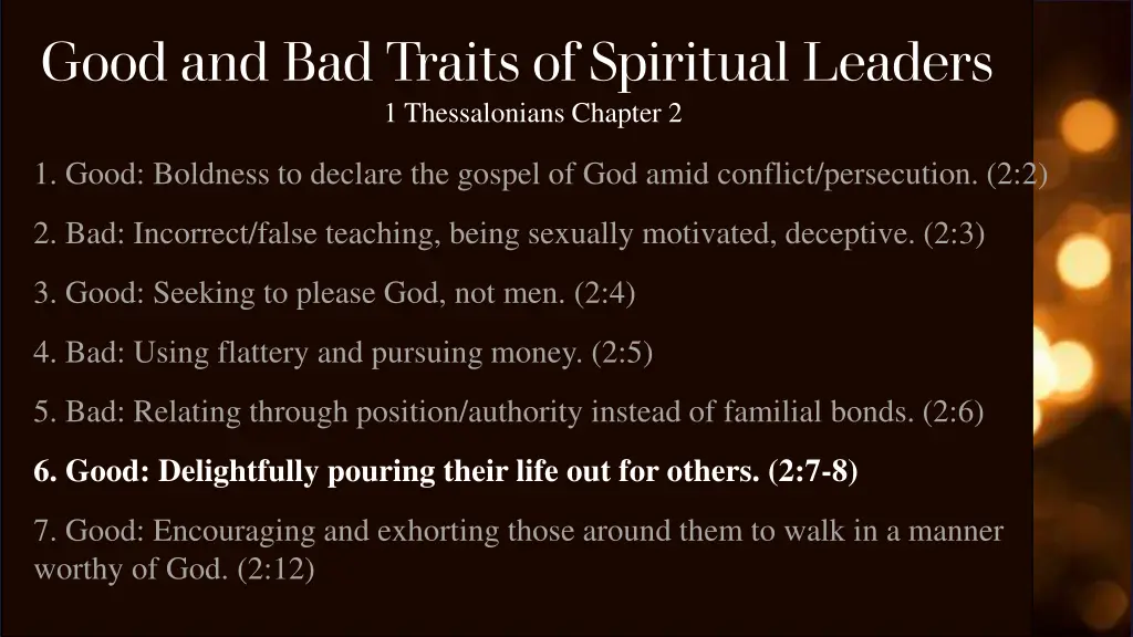 good and bad traits of spiritual leaders